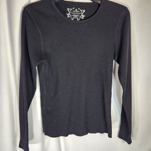 Jockey Black Long Sleeve Thermal Top Size Medium